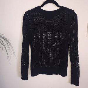 All saints black crocheted sweater